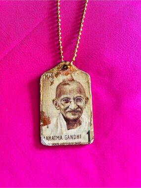 BE THE CHANGE GANDHI NECKLACE